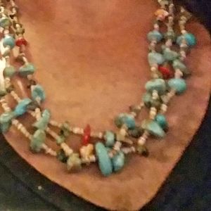 Native American 3 strand necklace.